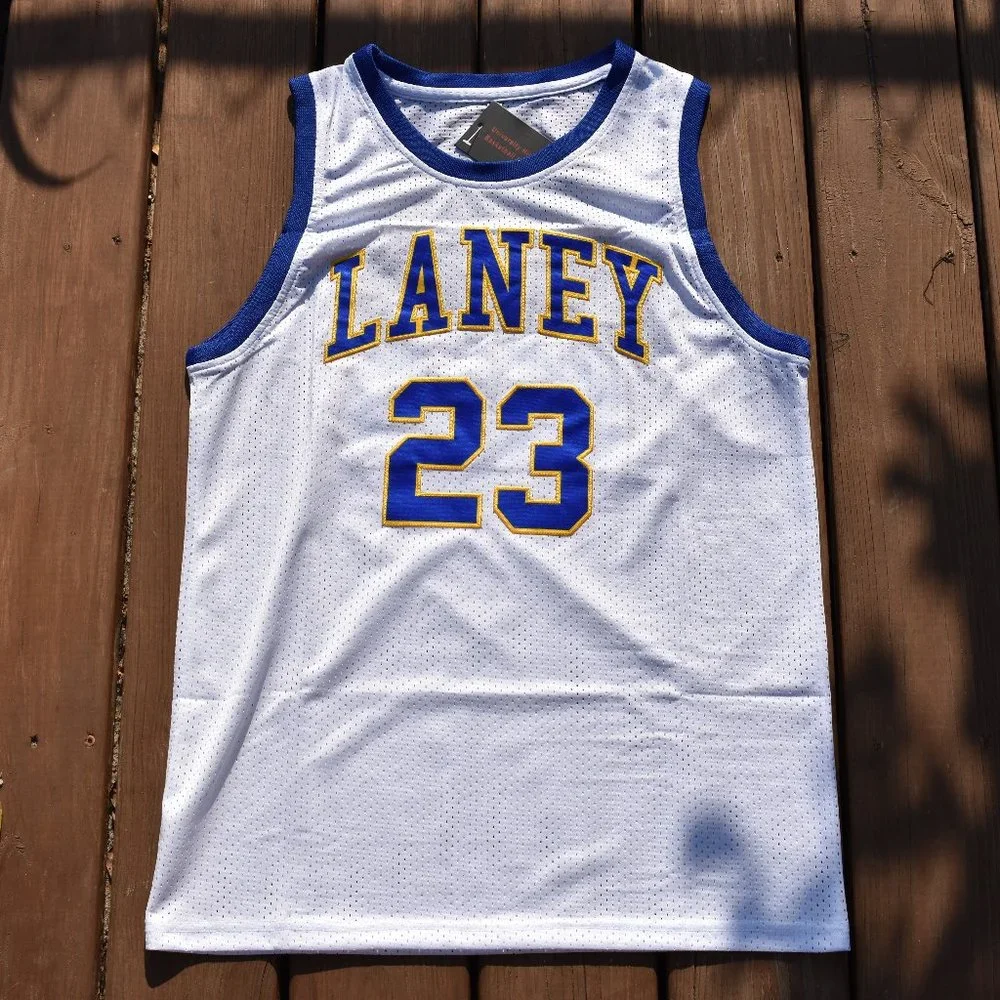 New Michael Jordan Laney High School Highschool Bucs White Basketball Jersey (S)